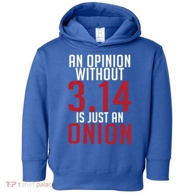 Funny Math An Opinion Without 3 14 Just Onion Pi Day Gift Toddler Hoodie