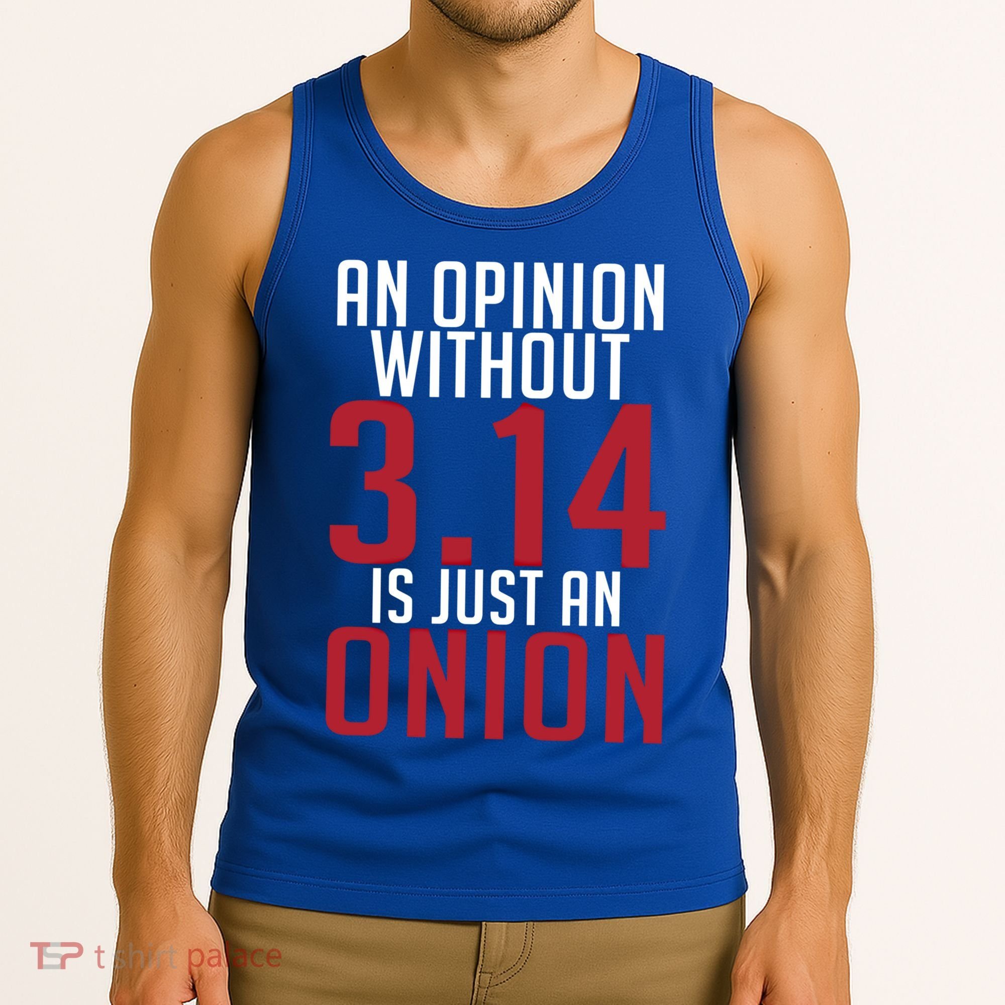 Funny Math An Opinion Without 3 14 Just Onion Pi Day Gift Tank Top