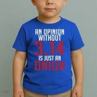 Funny Math An Opinion Without 3 14 Just Onion Pi Day Gift Toddler T-Shirt thumb 2