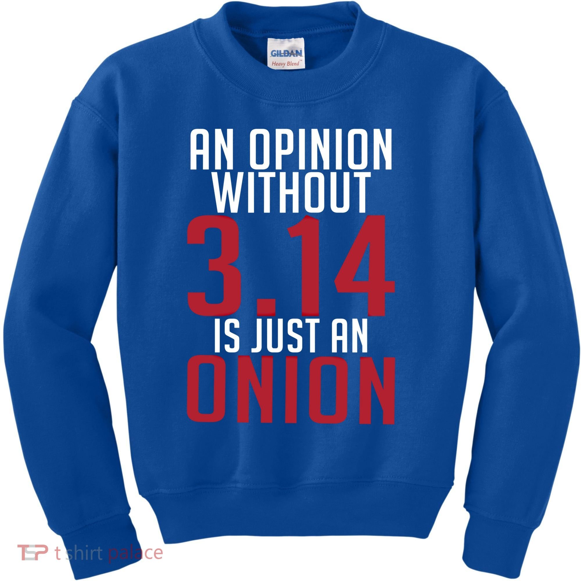 Funny Math An Opinion Without 3 14 Just Onion Pi Day Gift Kids Sweatshirt