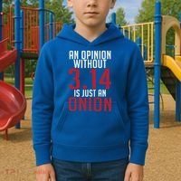 Funny Math An Opinion Without 3 14 Just Onion Pi Day Gift Kids Hoodie thumb 2