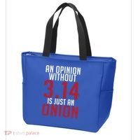 Funny Math An Opinion Without 3 14 Just Onion Pi Day Gift Tote Bag thumb 3