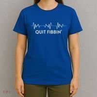 Funny Medical Atrial Fibrillation Great Gift Nurse Quit Fibbin Great Gift T-Shirt thumb 4