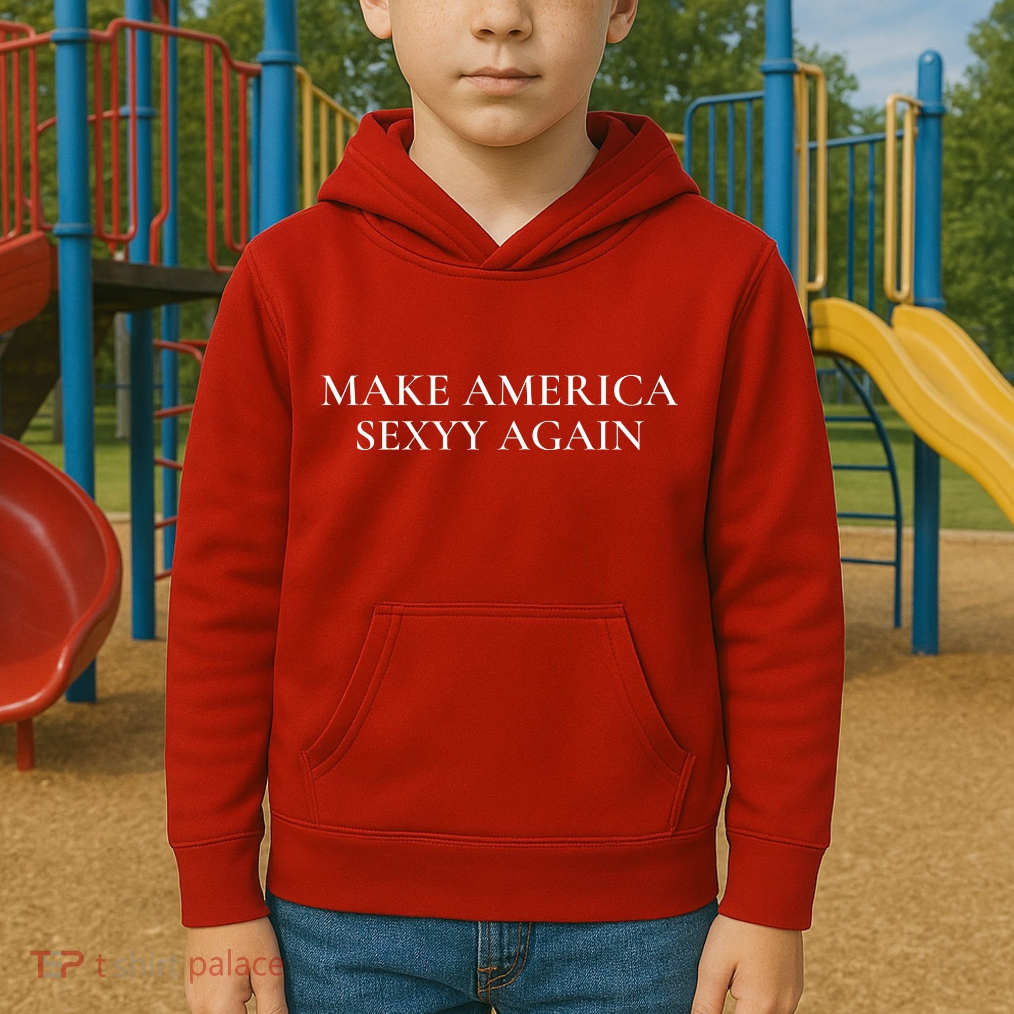 Funny Make America Sexyy Again Kids Hoodie