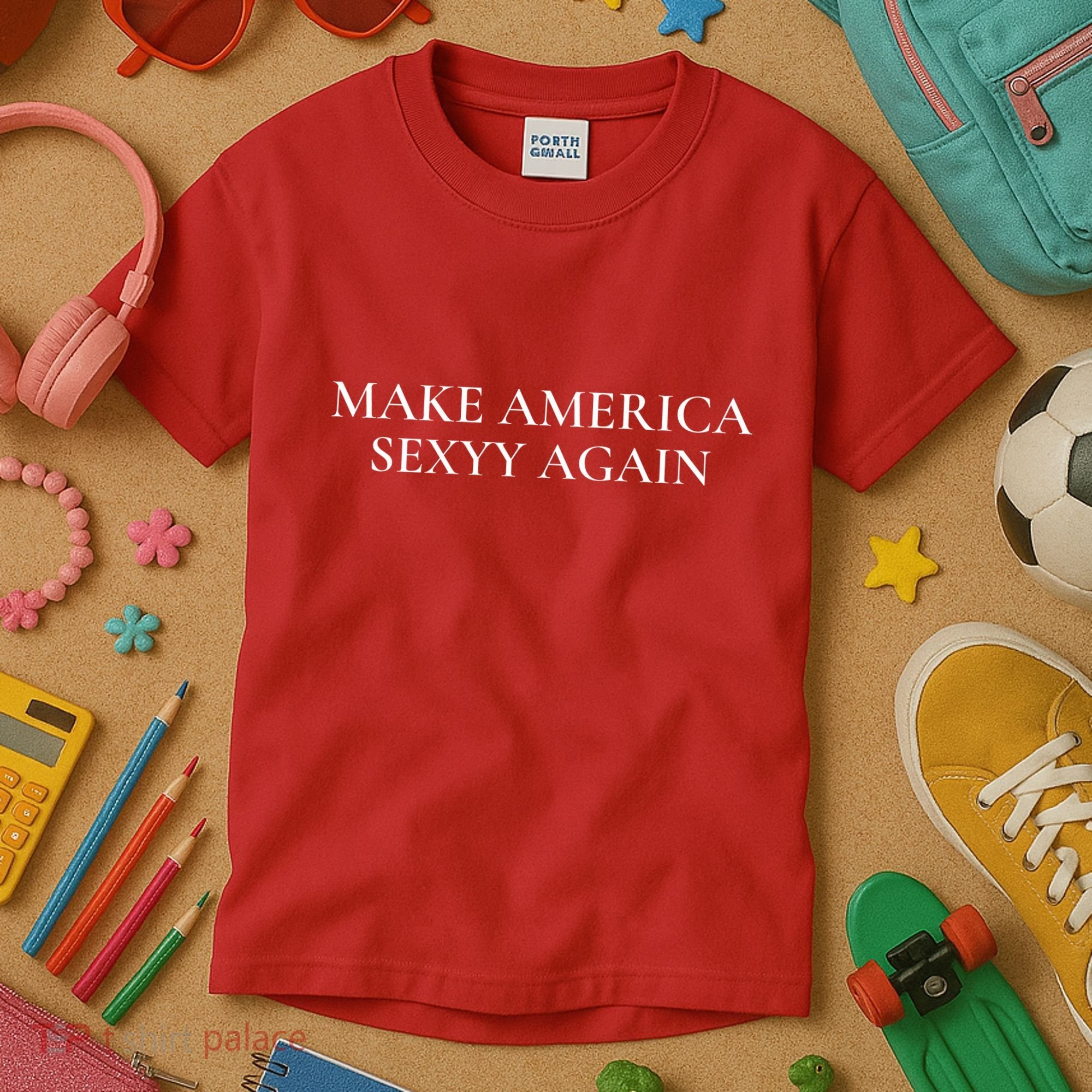 Funny Make America Sexyy Again Kids T-Shirt