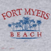 Fort Myers Beach Fl Palm Trees On Beach Women's Sweatshirt thumb 2