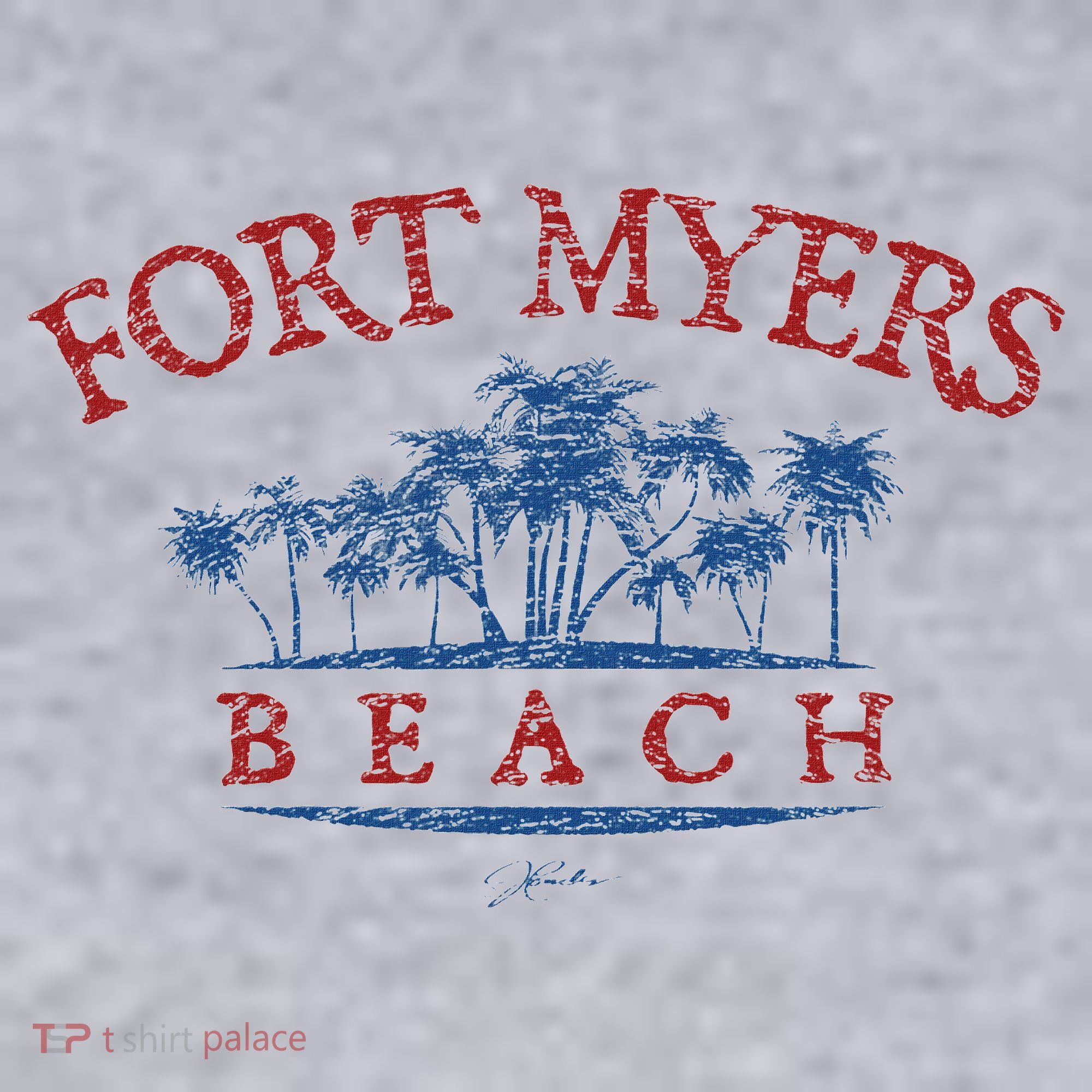 Fort Myers Beach Fl Palm Trees On Beach Women's Sweatshirt