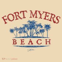 Fort Myers Beach Fl Palm Trees On Beach Tote Bag thumb 4