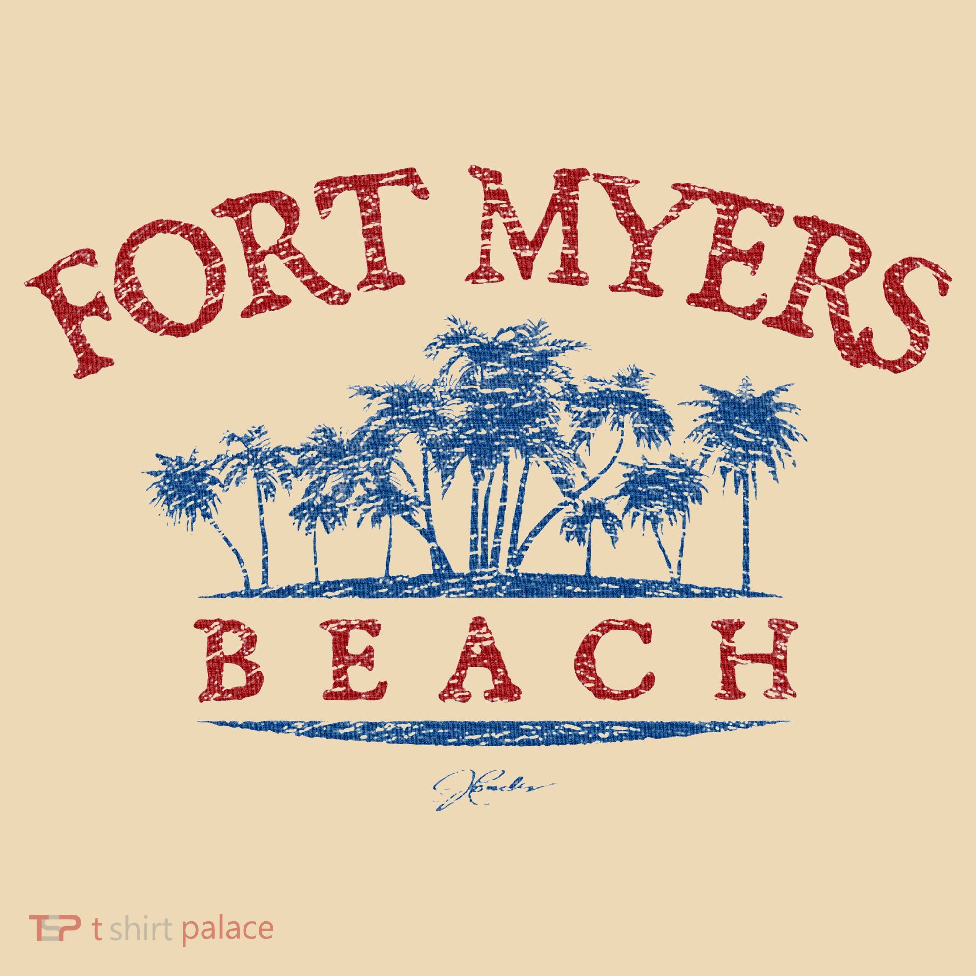 Fort Myers Beach Fl Palm Trees On Beach Tote Bag
