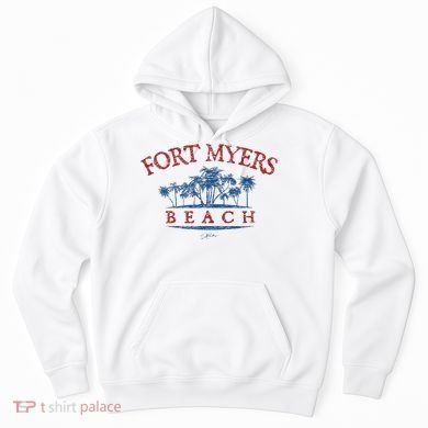Fort Myers Beach Fl Palm Trees On Beach Hoodie