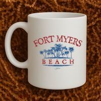 Fort Myers Beach Fl Palm Trees On Beach Coffee Mug thumb 2