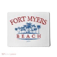 Fort Myers Beach Fl Palm Trees On Beach Mousepad thumb 0