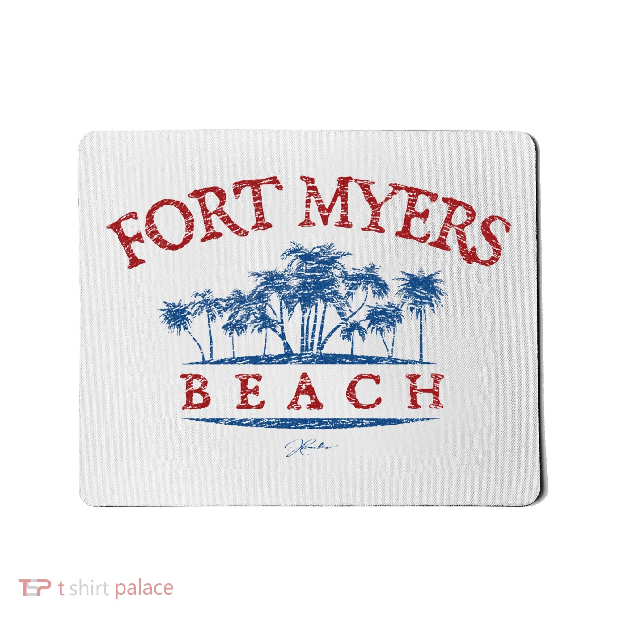 Fort Myers Beach Fl Palm Trees On Beach Mousepad