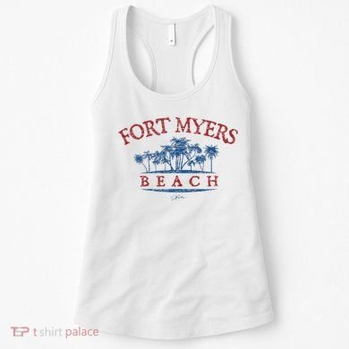 Fort Myers Beach Fl Palm Trees On Beach Women's Tank Top