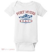 Fort Myers Beach Fl Palm Trees On Beach Baby Bodysuit thumb 0