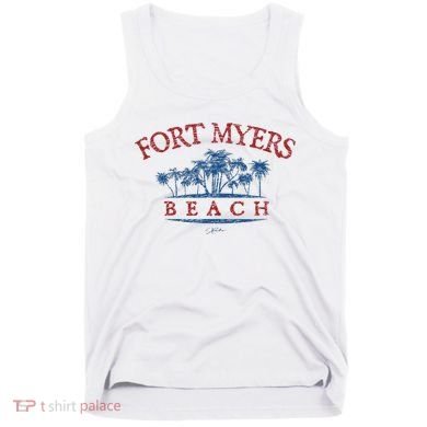 Fort Myers Beach Fl Palm Trees On Beach Tank Top