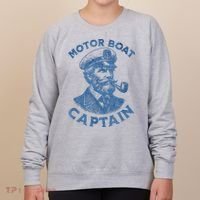 Funny Motor Boat Captain Women's Sweatshirt thumb 0