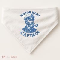 Funny Motor Boat Captain USA-Made Doggie Bandana thumb 0
