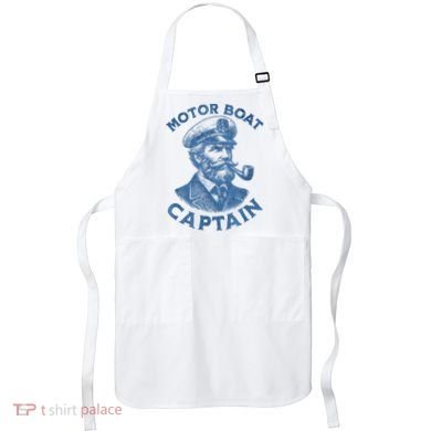Funny Motor Boat Captain Apron