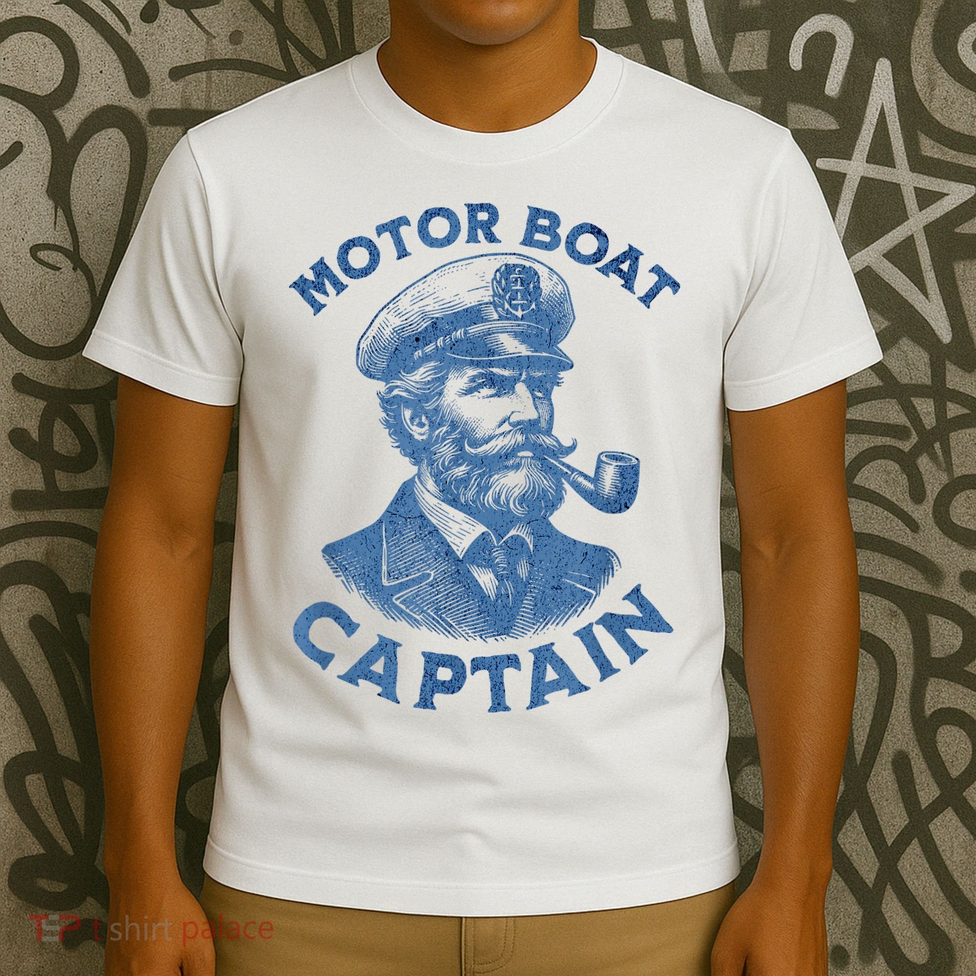 Funny Motor Boat Captain T-Shirt