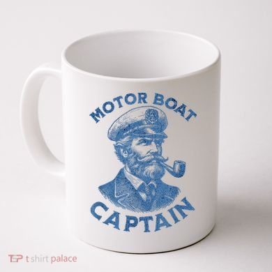 Funny Motor Boat Captain Coffee Mug