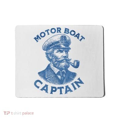 Funny Motor Boat Captain Mousepad