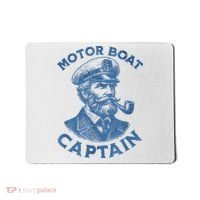 Funny Motor Boat Captain Mousepad thumb 0