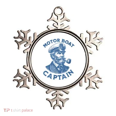 Funny Motor Boat Captain Ornament