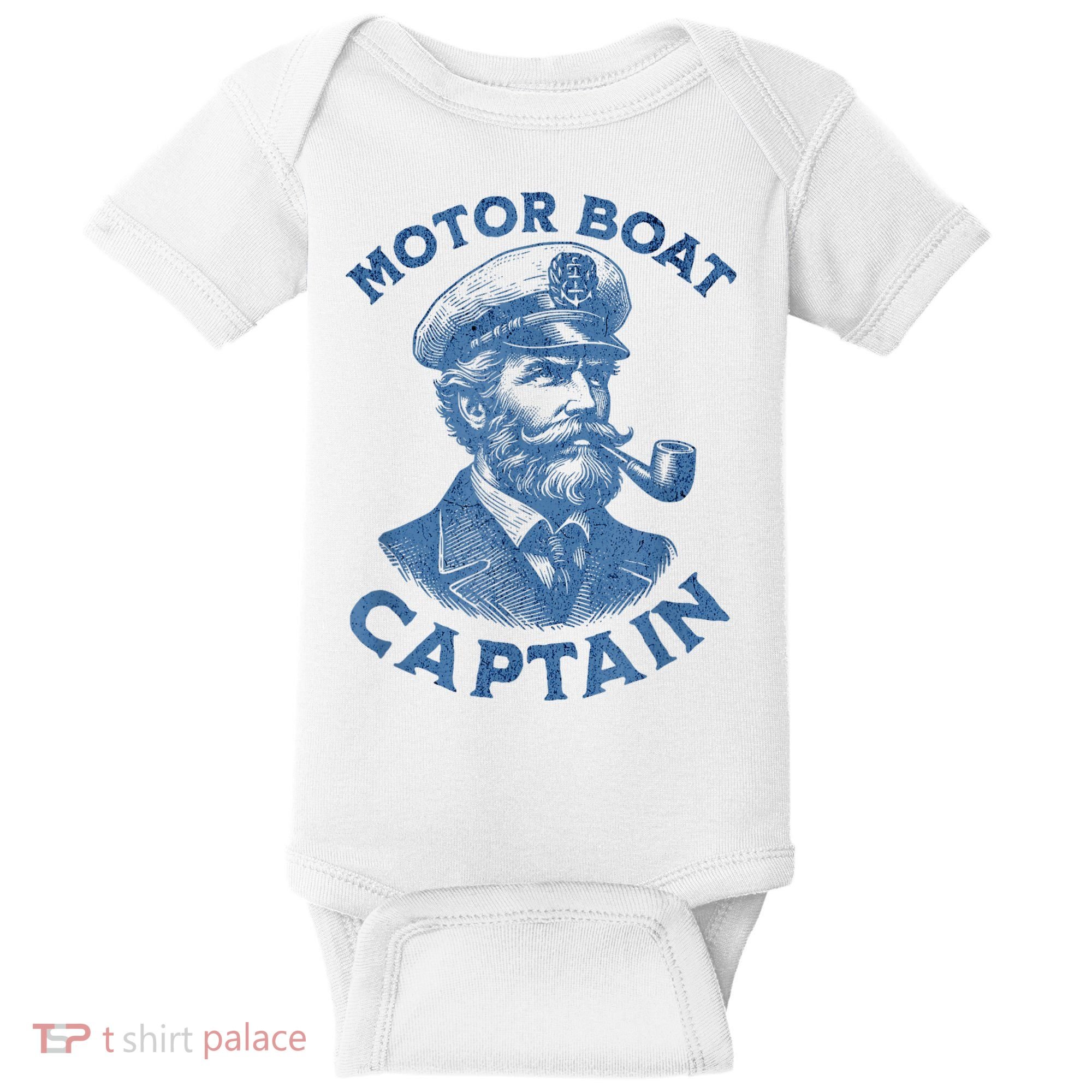 Funny Motor Boat Captain Baby Bodysuit