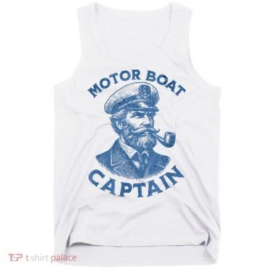 Funny Motor Boat Captain Tank Top