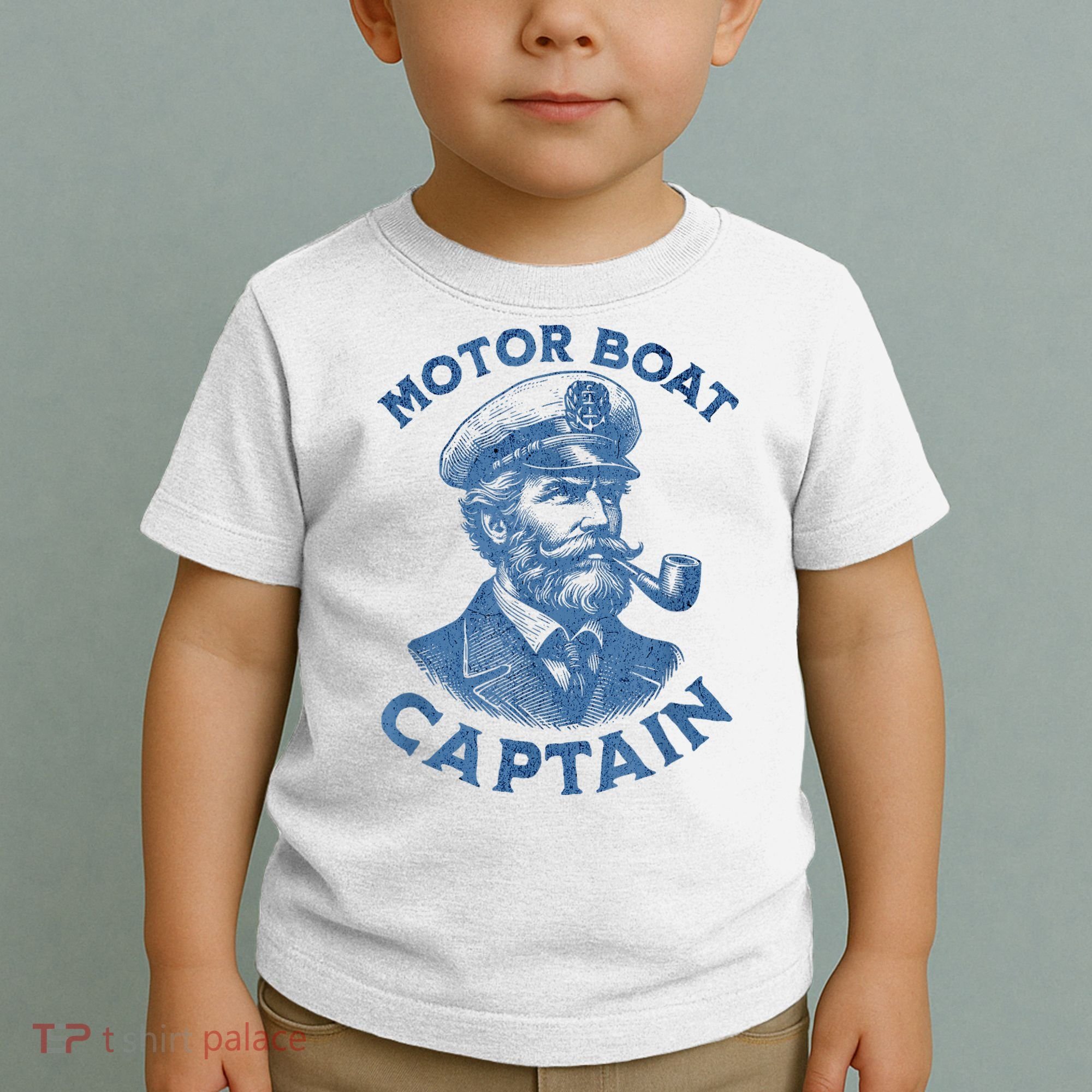 Funny Motor Boat Captain Toddler T-Shirt