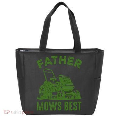 Father Mows Best Retro Vintage Funny Dad Tote Bag