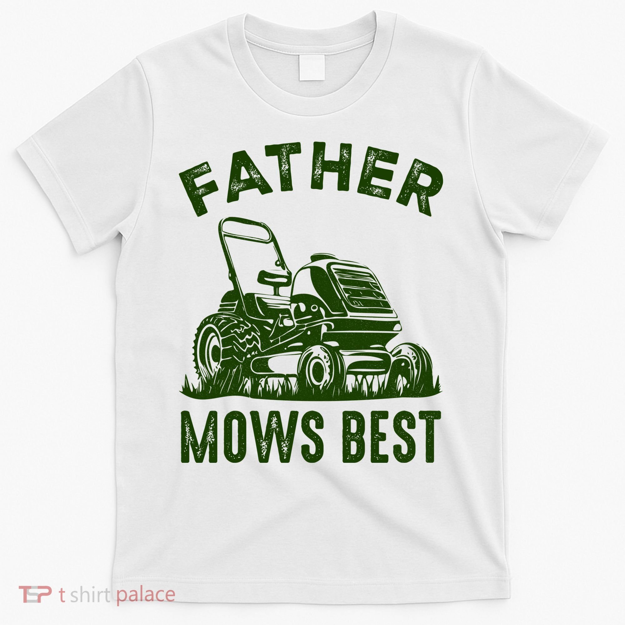 Father Mows Best Retro Vintage Funny Dad T-Shirt