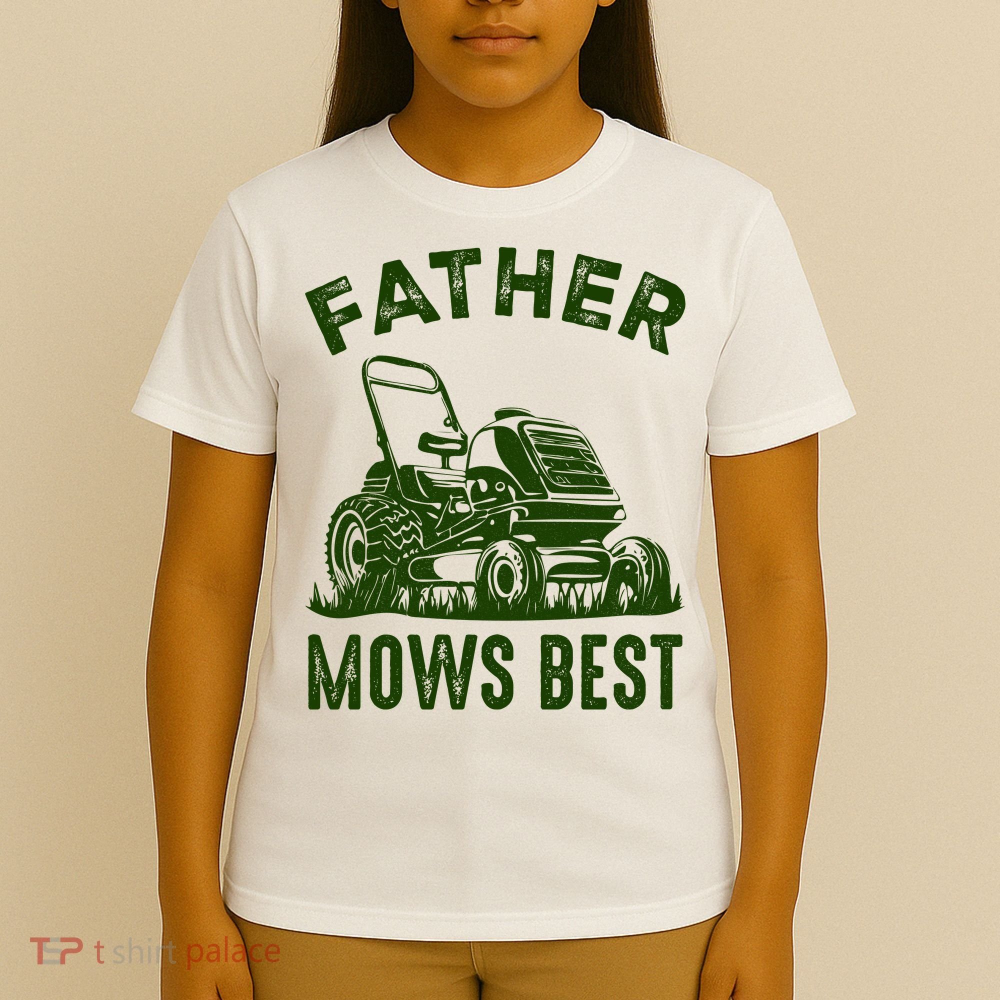 Father Mows Best Retro Vintage Funny Dad T-Shirt