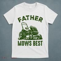 Father Mows Best Retro Vintage Funny Dad T-Shirt thumb 5
