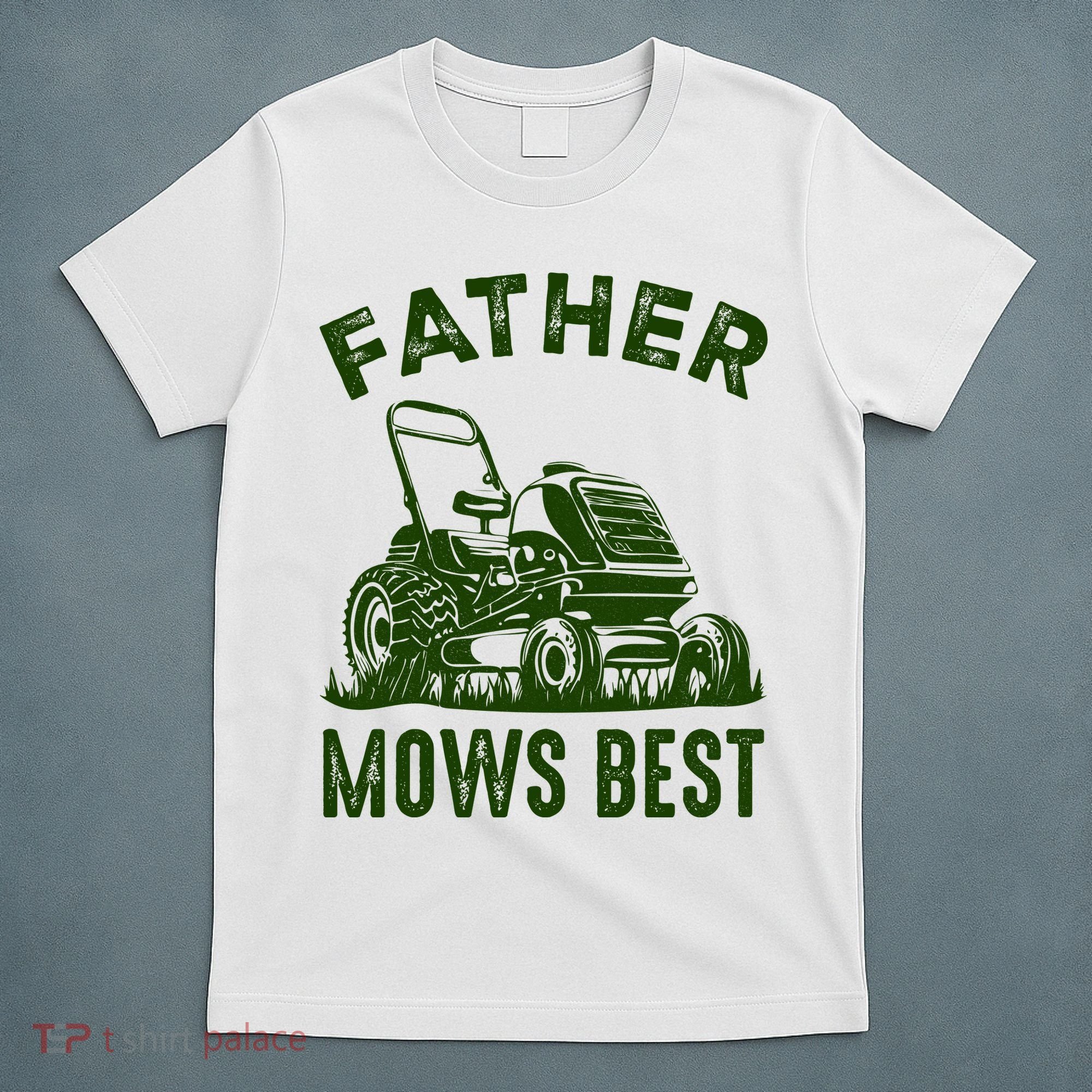 Father Mows Best Retro Vintage Funny Dad T-Shirt