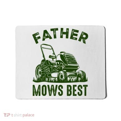 Father Mows Best Retro Vintage Funny Dad Mousepad