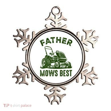 Father Mows Best Retro Vintage Funny Dad Ornament