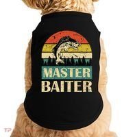 Funny Master Baiter Fishing Fishermen Doggie Tank thumb 0