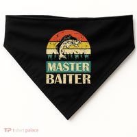 Funny Master Baiter Fishing Fishermen USA-Made Doggie Bandana thumb 0