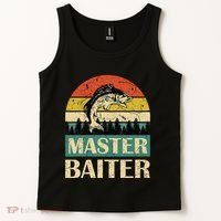 Funny Master Baiter Fishing Fishermen Tank Top thumb 2