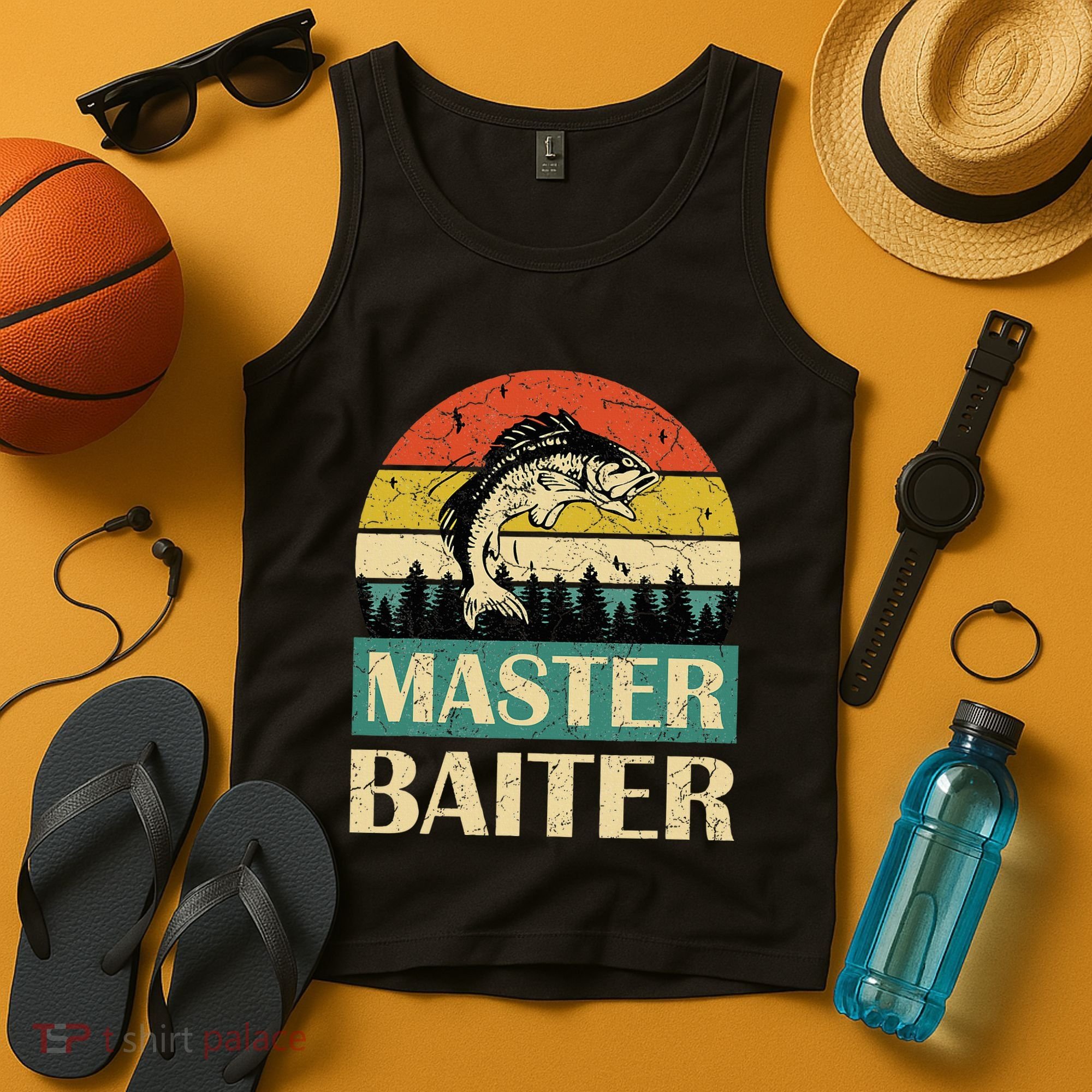 Funny Master Baiter Fishing Fishermen Tank Top