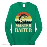 Funny Master Baiter Fishing Fishermen Long Sleeve Shirt thumb 0