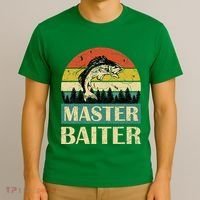 Funny Master Baiter Fishing Fishermen T-Shirt thumb 3