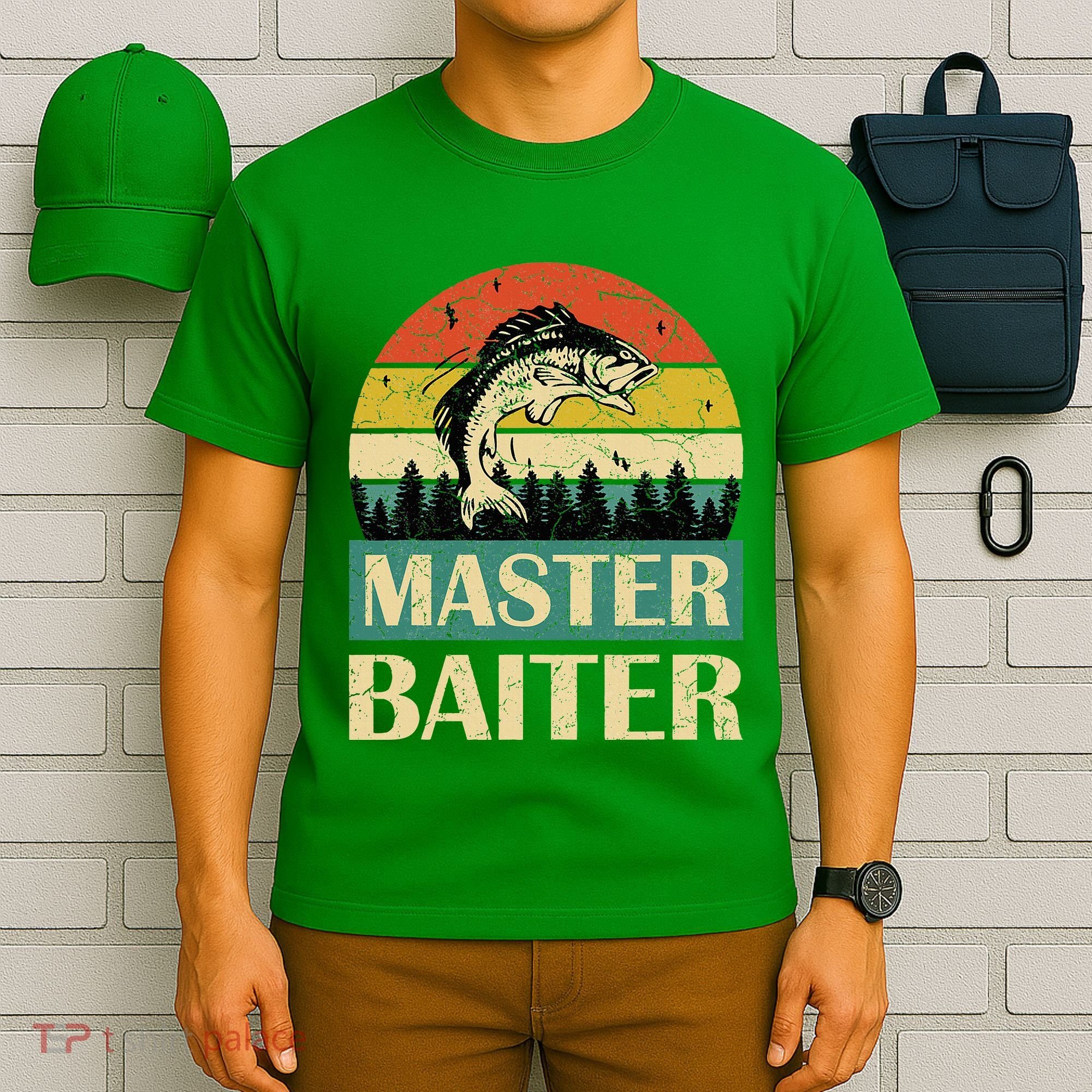 Funny Master Baiter Fishing Fishermen T-Shirt