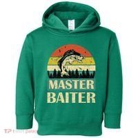 Funny Master Baiter Fishing Fishermen Toddler Hoodie thumb 0