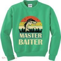 Funny Master Baiter Fishing Fishermen Kids Sweatshirt thumb 0