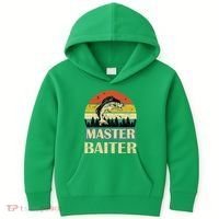 Funny Master Baiter Fishing Fishermen Kids Hoodie thumb 0