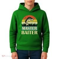 Funny Master Baiter Fishing Fishermen Kids Hoodie thumb 4
