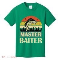 Funny Master Baiter Fishing Fishermen Kids T-Shirt thumb 0